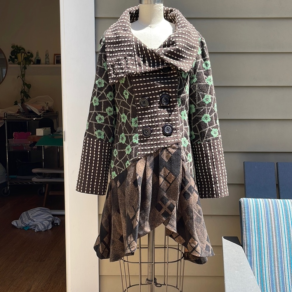Pea Coat by An Ren ( bought at Anthropologie). Pleated on bottom